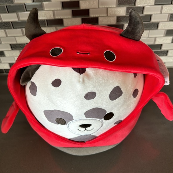 Squishmallow DUSTIN THE DALMATIAN Dante The Demon Costume 12” Halloween 2023 NEW - Picture 11 of 16